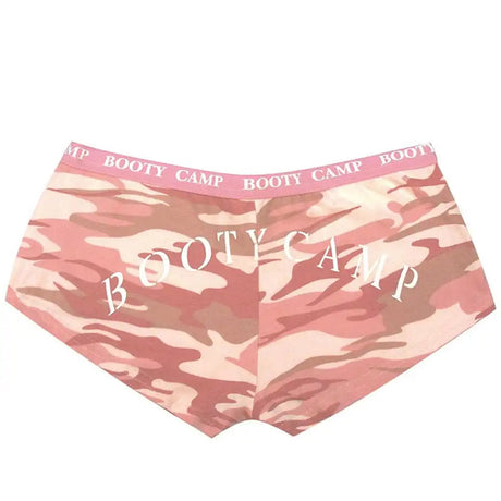 Women's Pink Camo Booty Camp Boyshorts