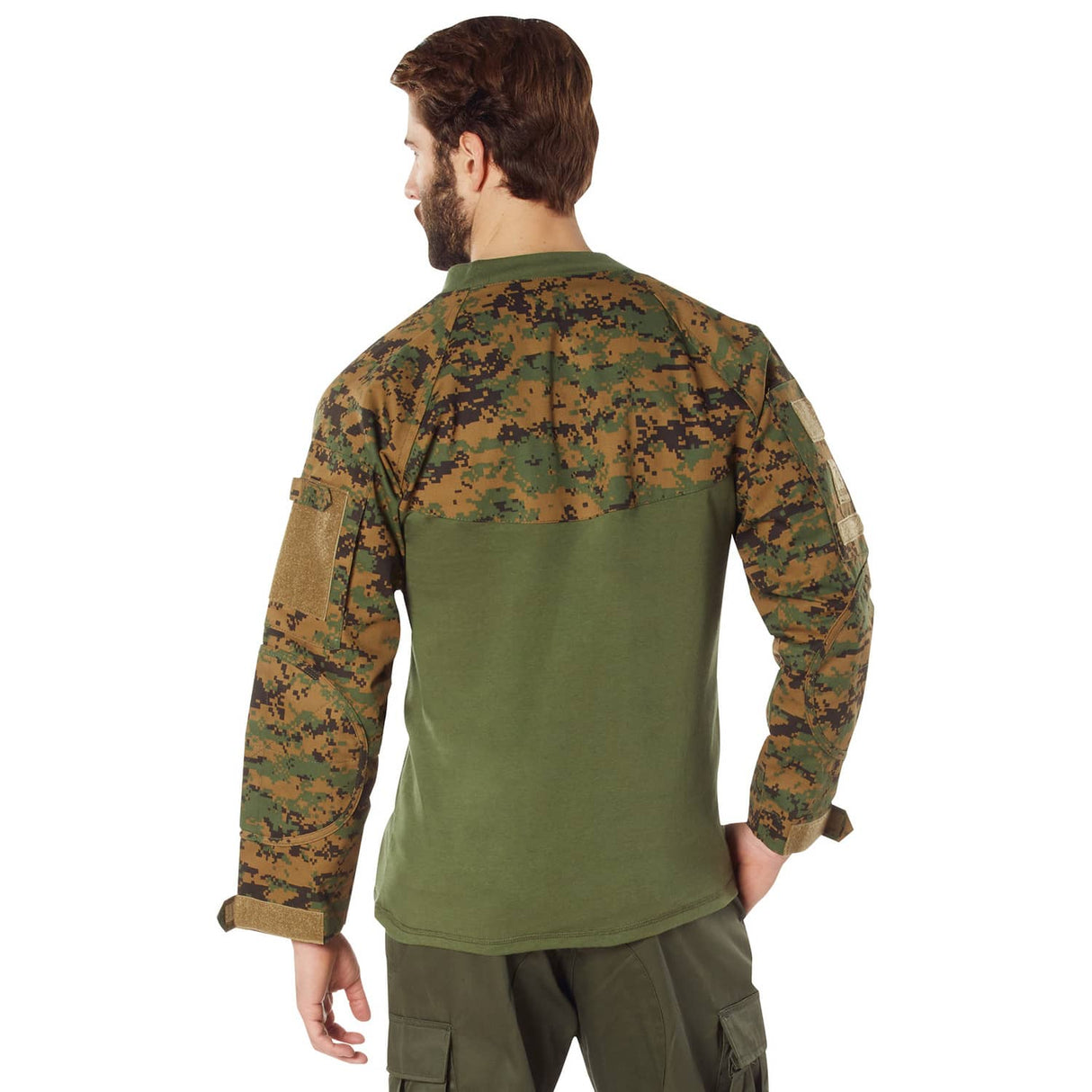 Green Digital Camo Tactical Airsoft Combat Shirt