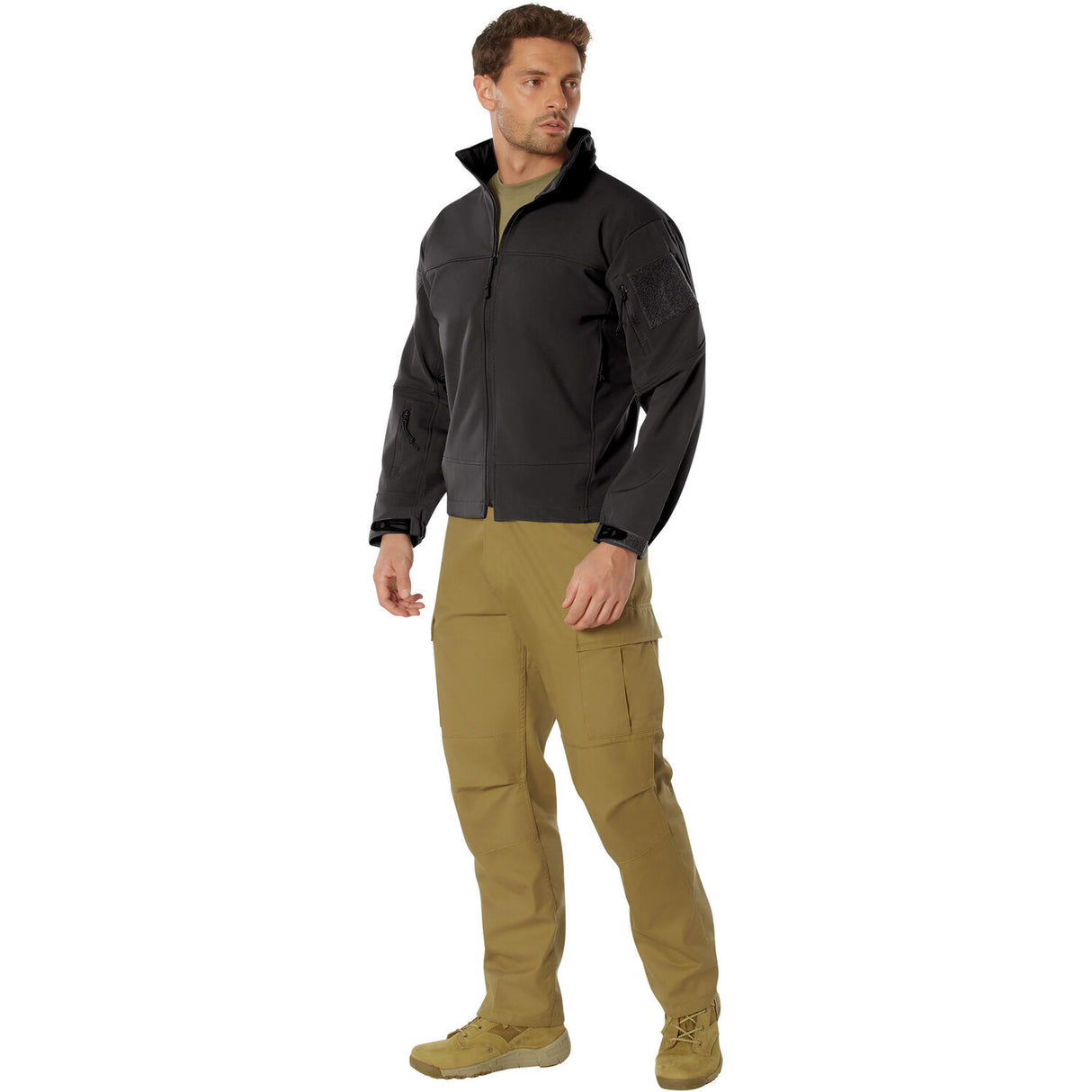 Covert Ops Black Lightweight Soft Shell Jacket