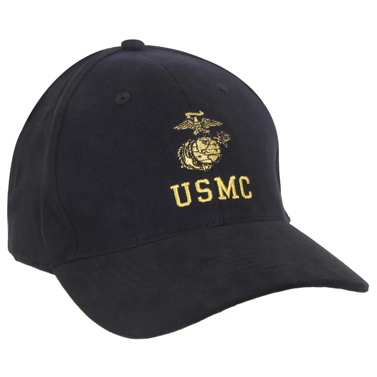 Black USMC Globe and Anchor Low Profile Baseball Hat