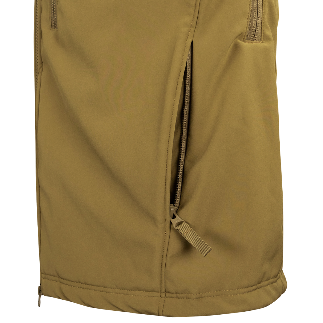 Phantom Softshell Jacket - Coyote side pocket detail