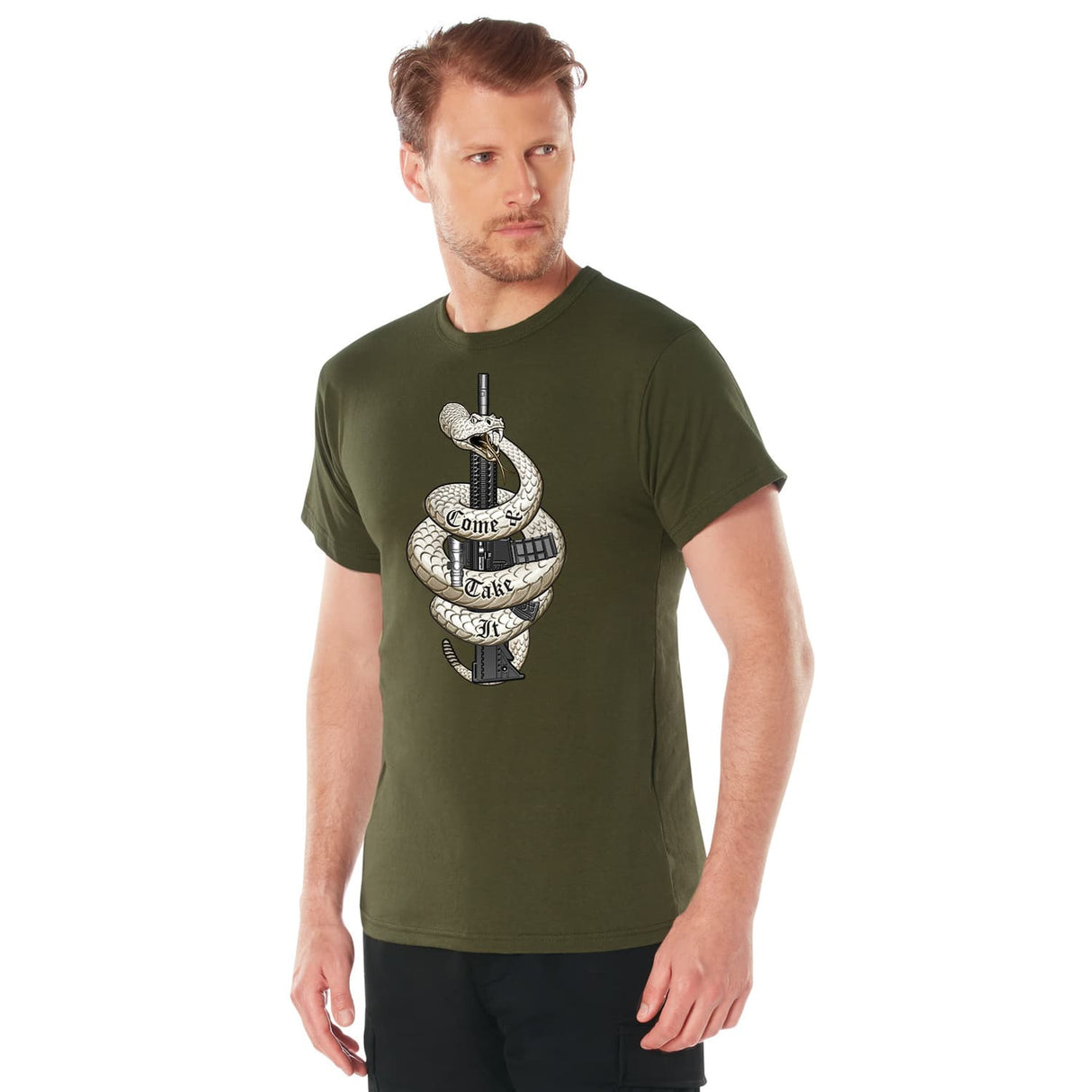 Olive Drab Come and Take It Graphic T-Shirt