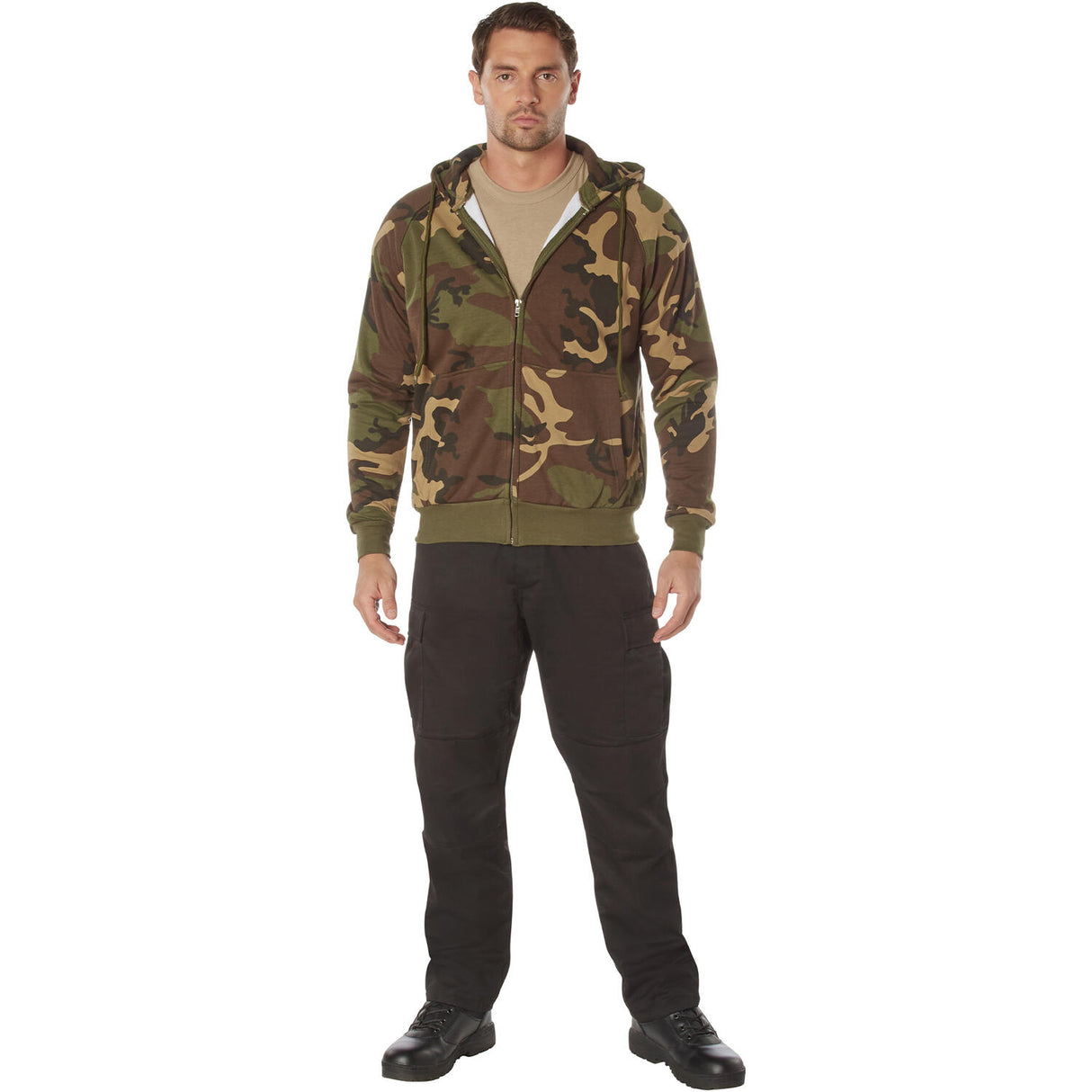 Woodland Camo Thermal Lined Hoodie