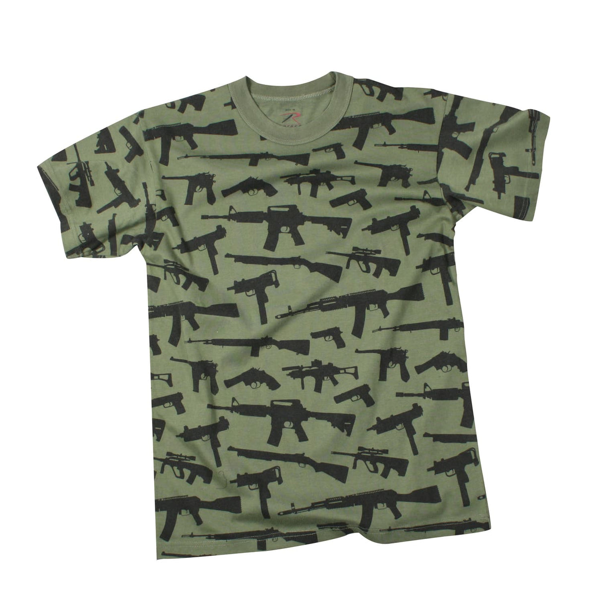 Vintage Guns Print T-Shirt