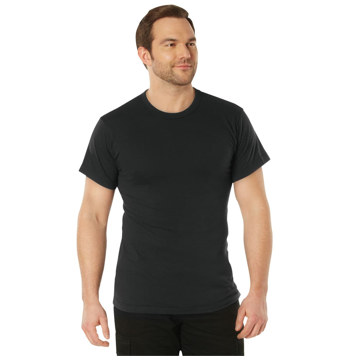 Solid Poly/Cotton Blend Military T-Shirt