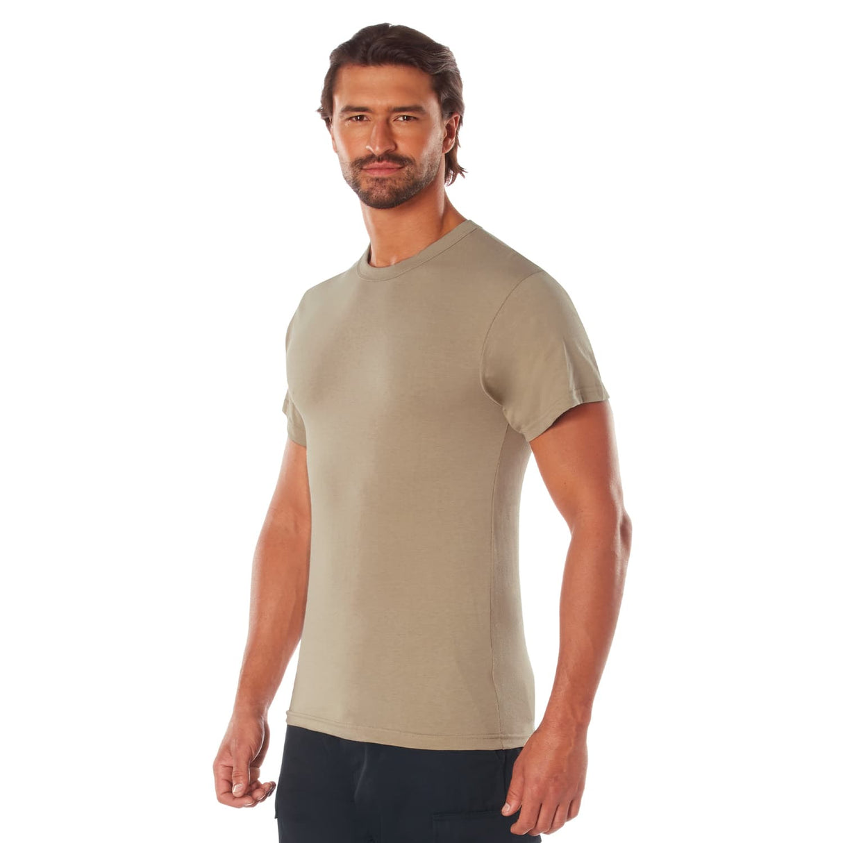 Solid Poly/Cotton Blend Military T-Shirt