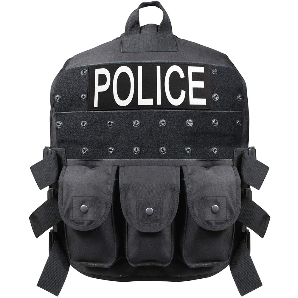 Law Enforcement Black Tactical Raid Vest