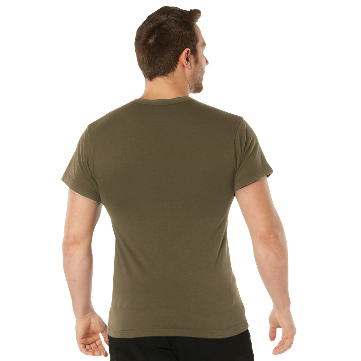Solid Poly/Cotton Blend Military T-Shirt