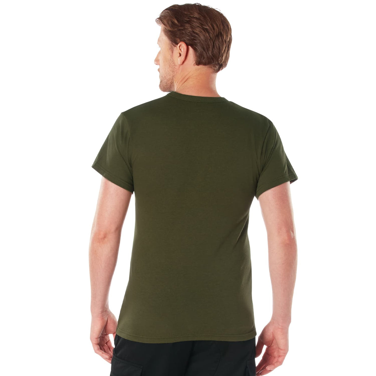 Solid Poly/Cotton Blend Military T-Shirt