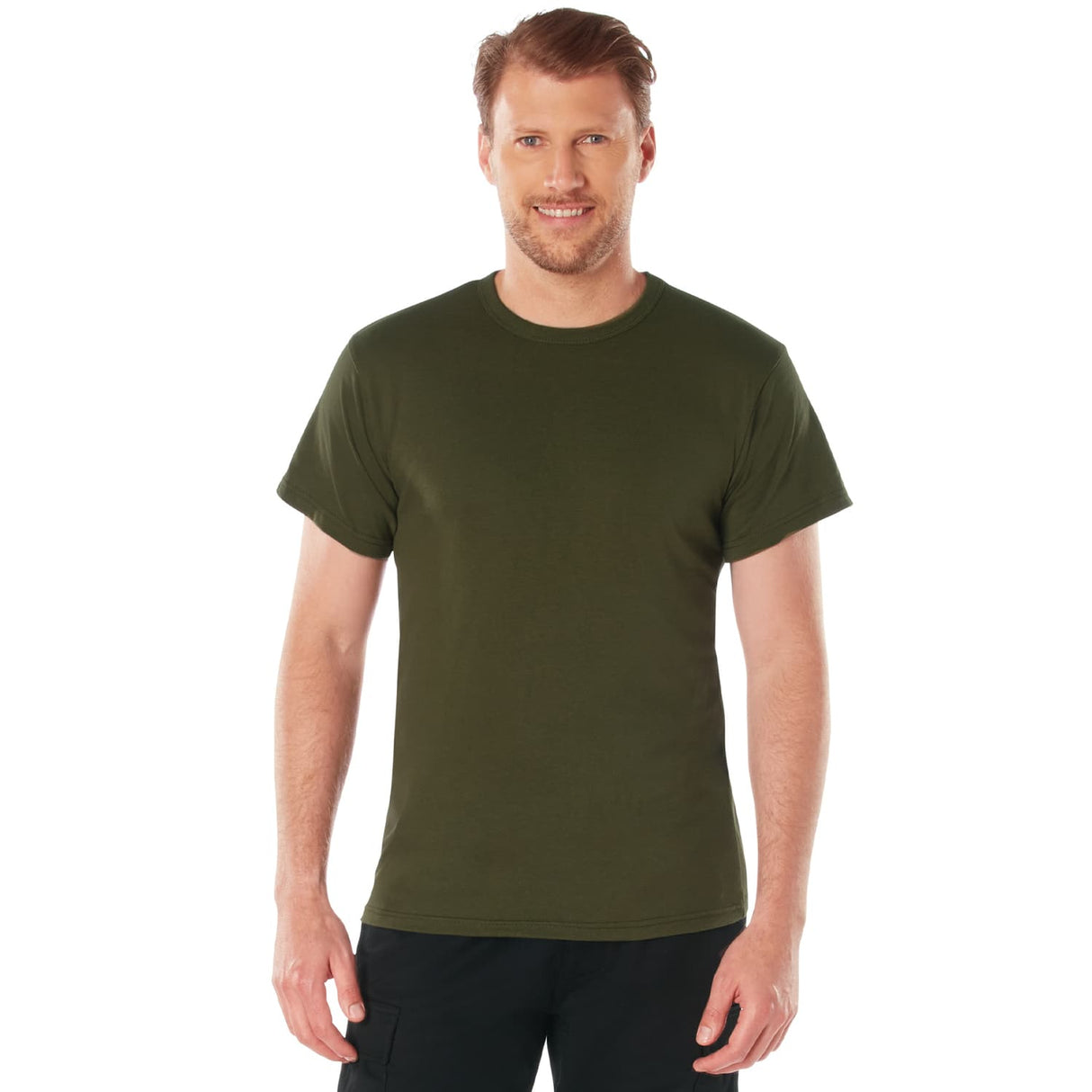 Solid Poly/Cotton Blend Military T-Shirt