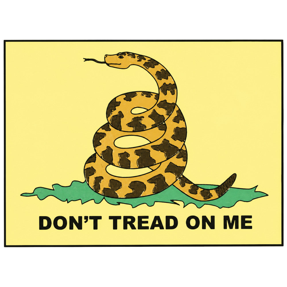 Yellow Don't Tread On Me Decal