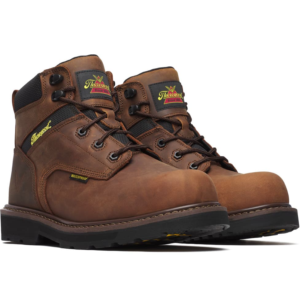 Thorogood Jobsite 6-inch Brown Composite Safety Toe Waterproof Men's Work Boot