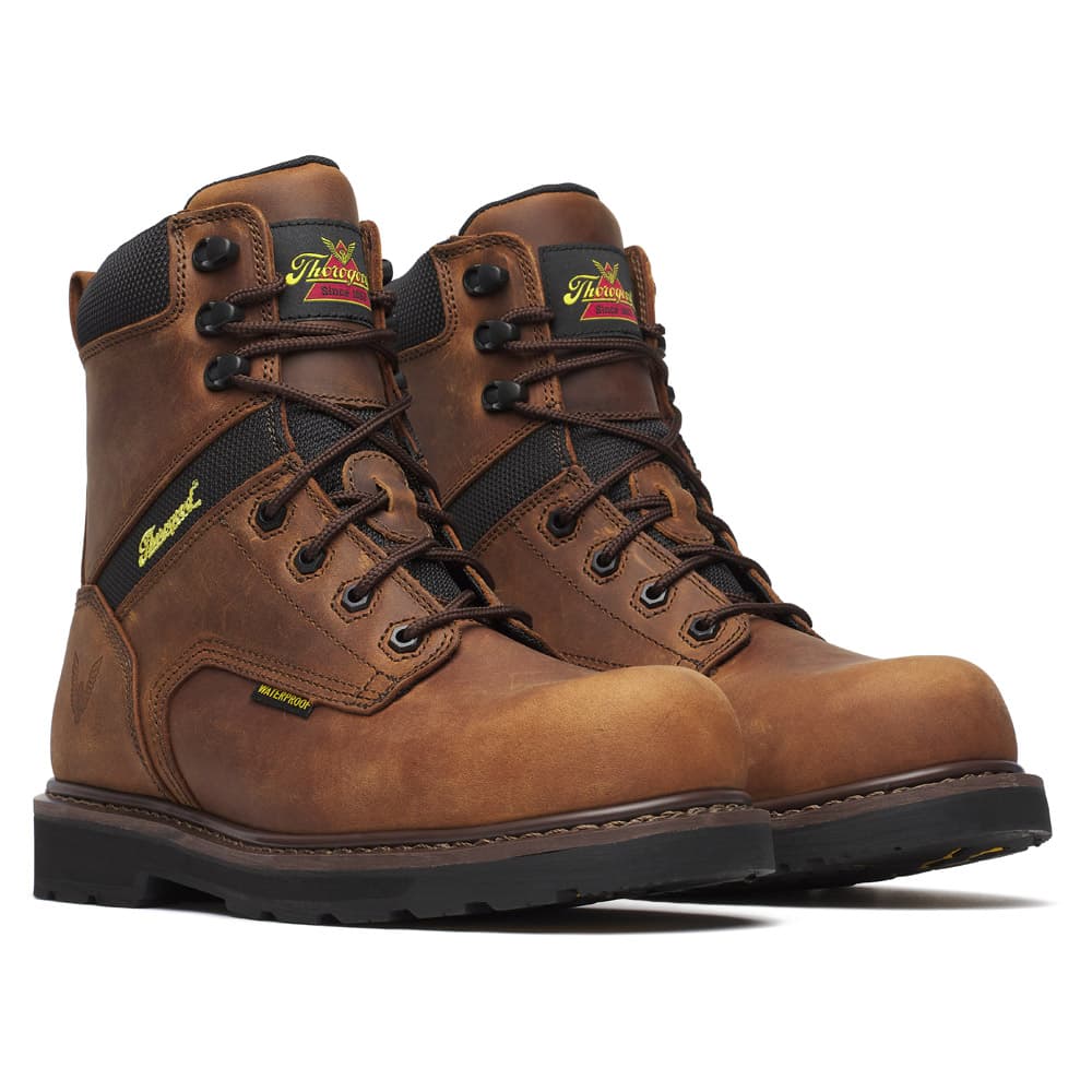 Thorogood Jobsite 8-inch Brown Composite Safety Toe Waterproof Men's Work Boot