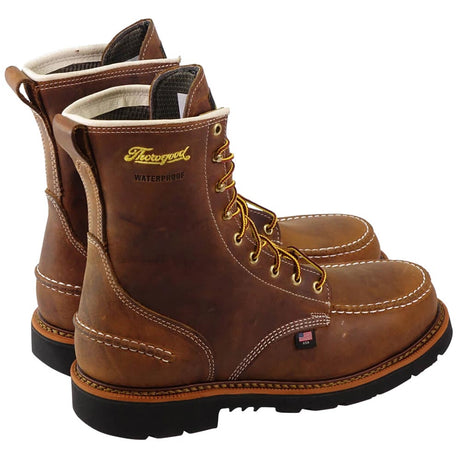 Thorogood USA 1957 Series 8-Inch Brown Waterproof Moc Toe Work Boot
