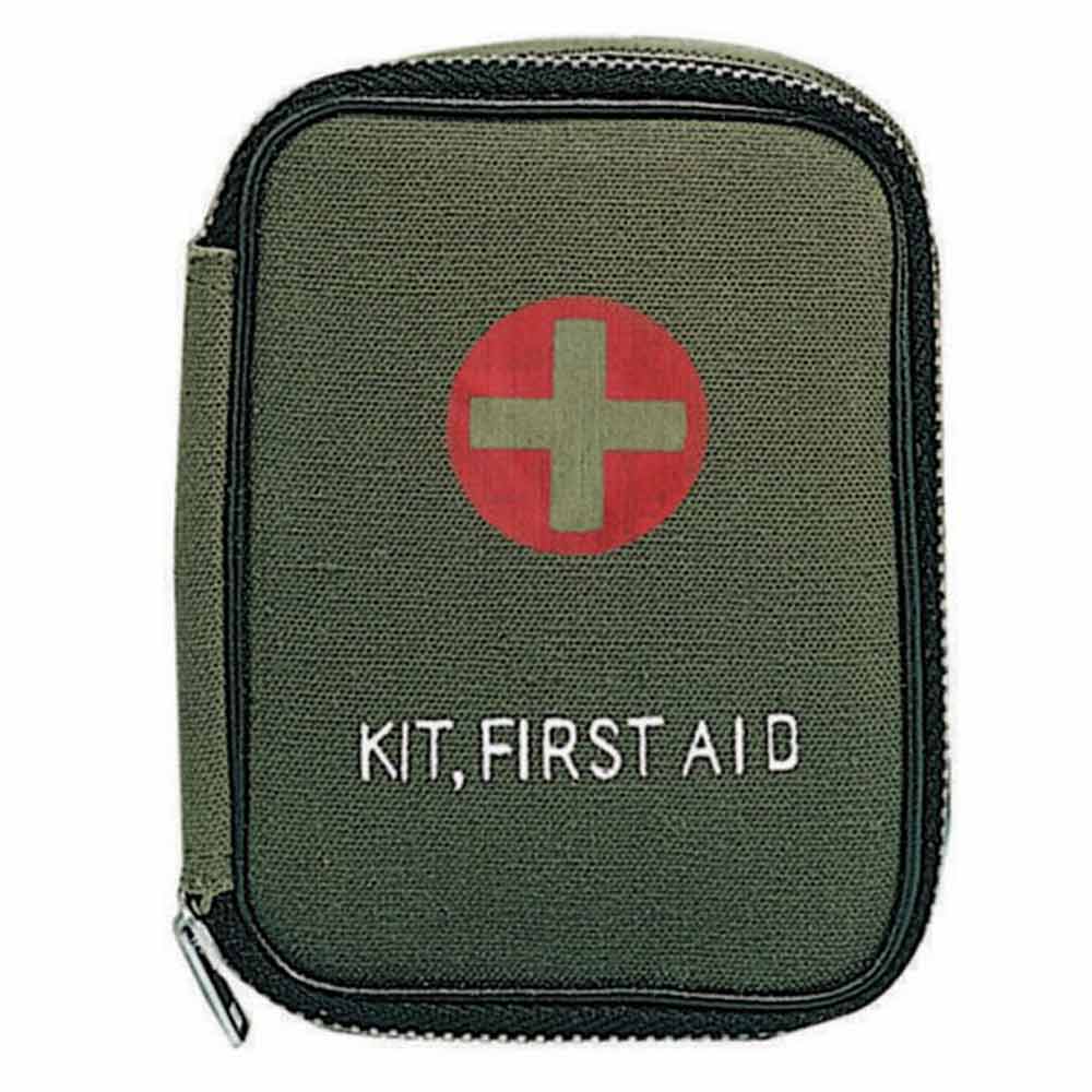 Basic Issue Olive Drab Military First Aid Kit