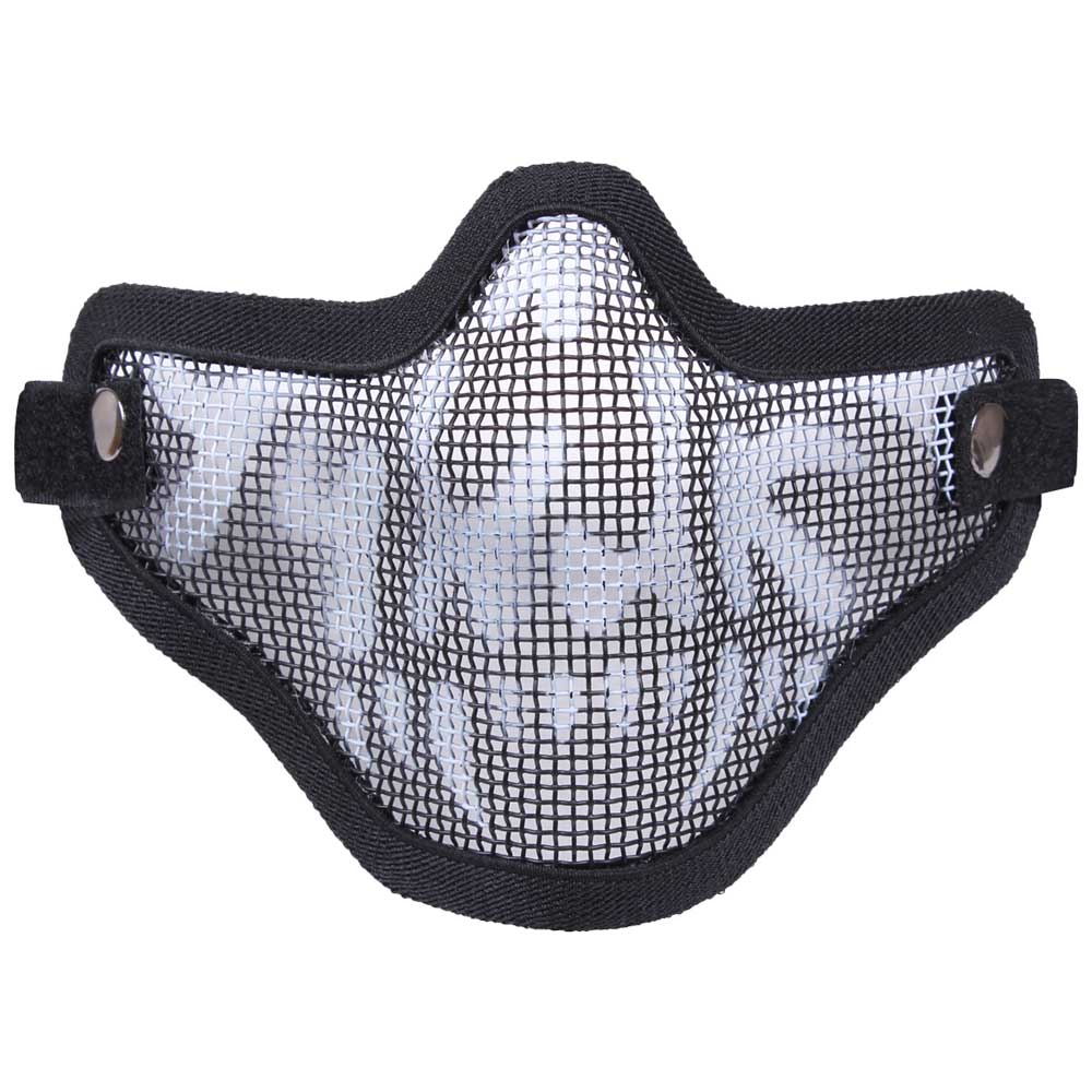 Bravo Tac Gear Strike Black Skull Steel Half Face Mask