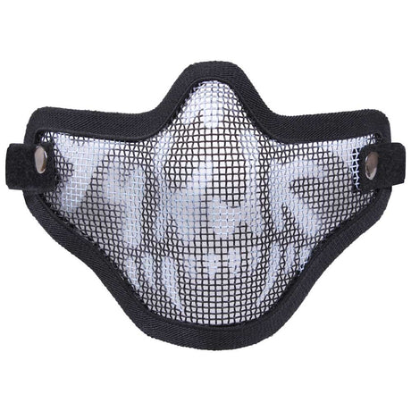 Bravo Tac Gear Strike Black Skull Steel Half Face Mask