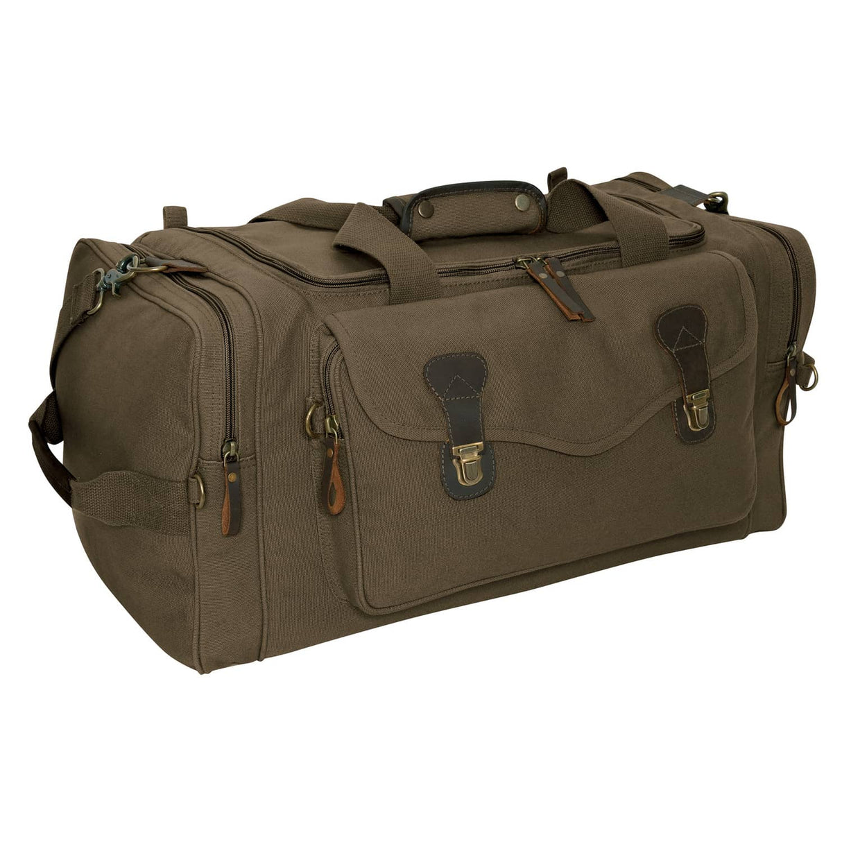Olive Drab Canvas Long Weekend Duffel Bag