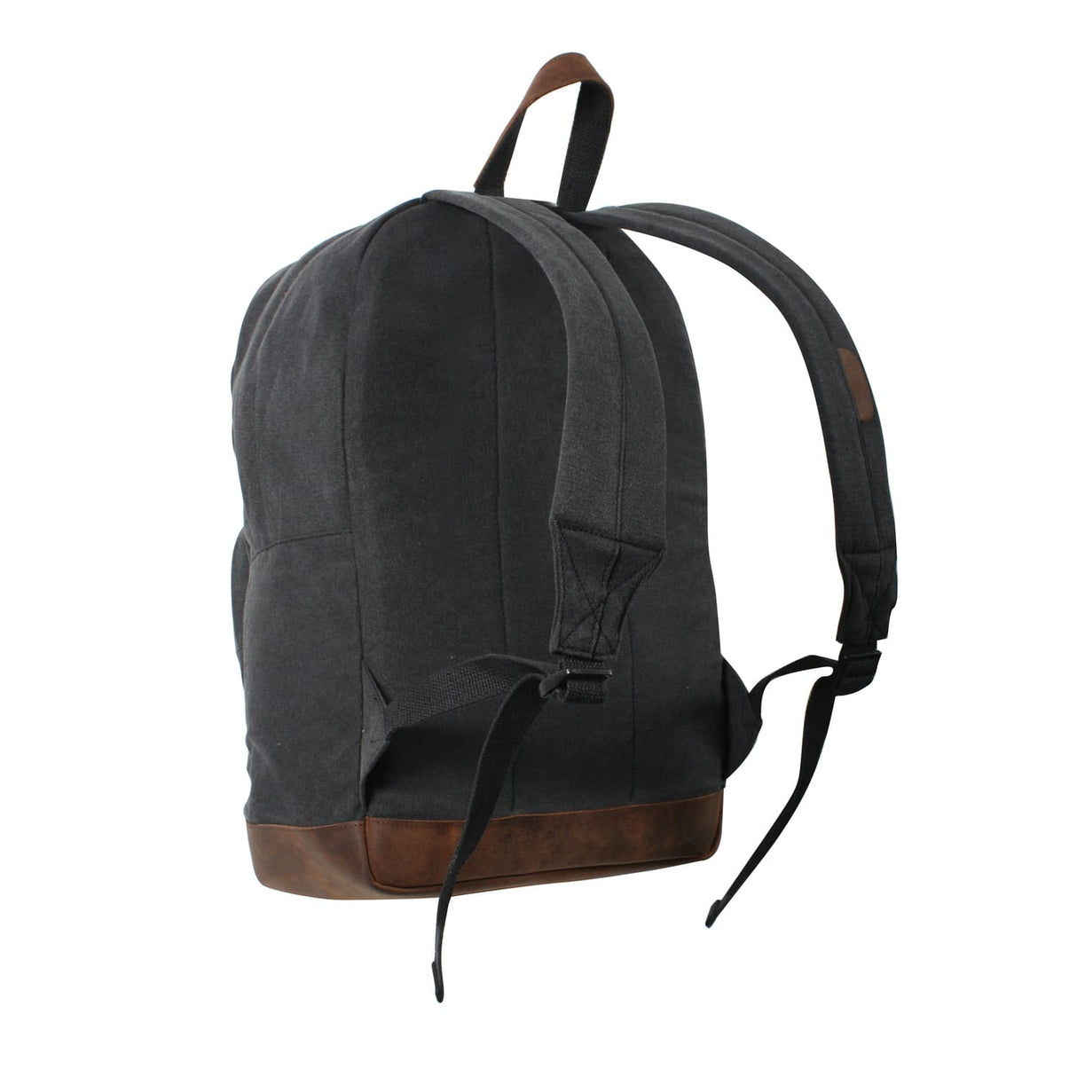 Vintage Black Canvas Teardrop Backpack