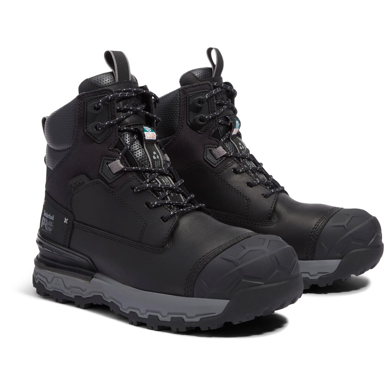 Timberland Pro Boondock Ultralight Puncture Resistant Black Safety Toe Mid Waterproof Men's Work Boot