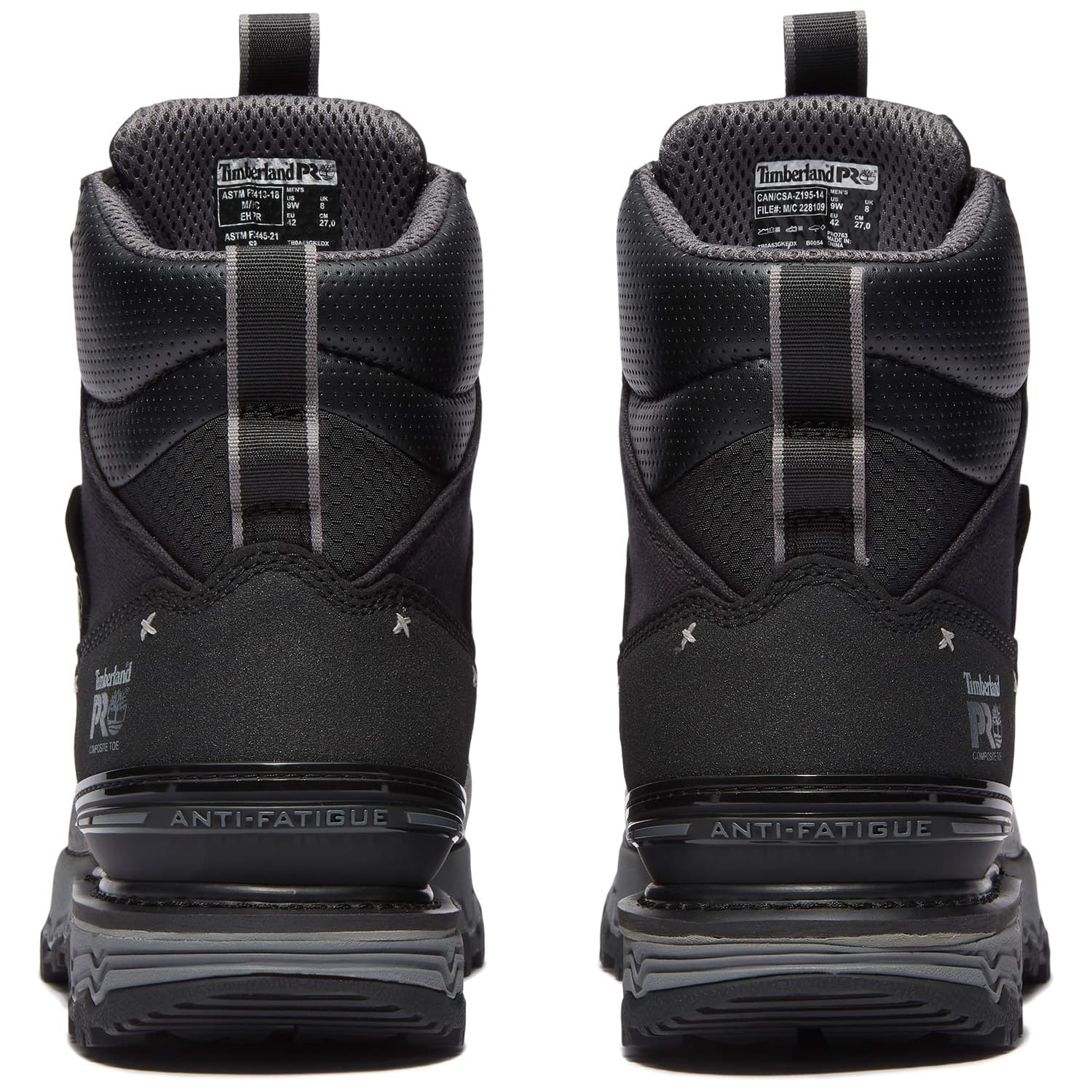 Timberland Pro Boondock Ultralight Puncture Resistant Black Safety Toe Mid Waterproof Men's Work Boot