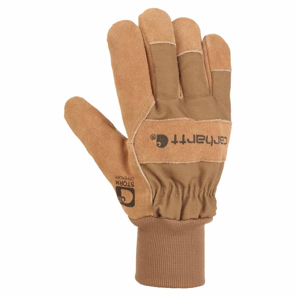 Carhartt Storm Defender Insulated Duck Suede Knit Cuff Work Gloves