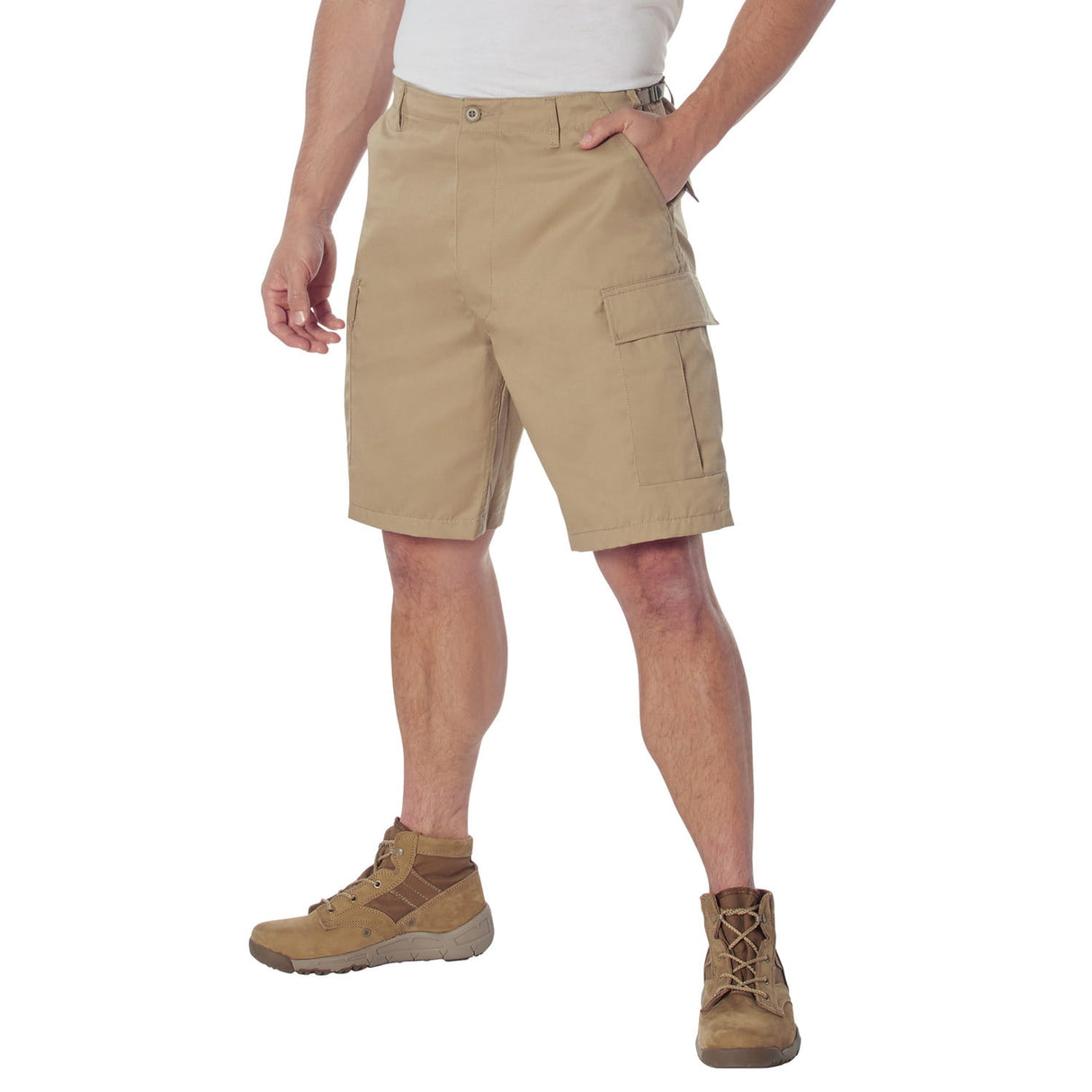 Khaki Military Style BDU Cargo Shorts
