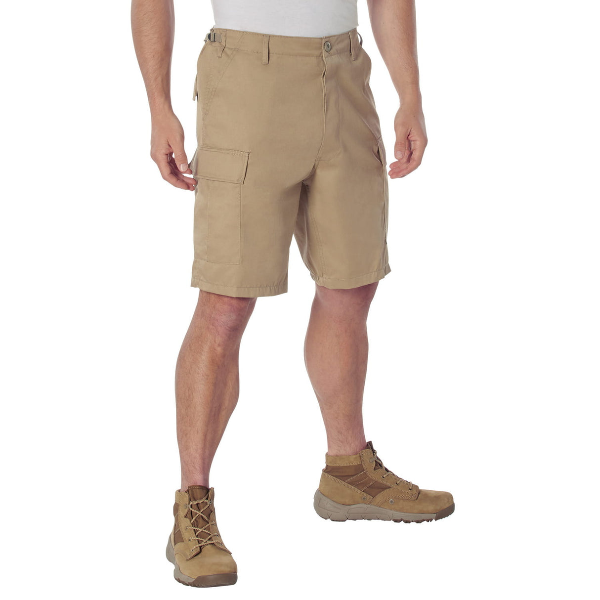 Khaki Military Style BDU Cargo Shorts