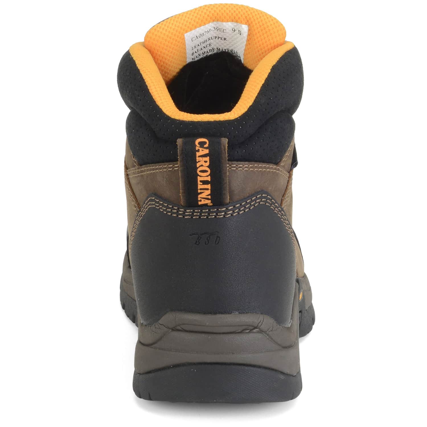 CA5522 Heel Carolina Bruno Mens 6 inch ESD Waterproof Carbon Composite Broad Toe Work Boot