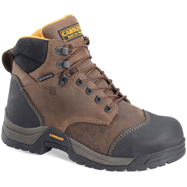 CA5522 45degree Carolina Bruno Mens 6 inch ESD Waterproof Carbon Composite Broad Toe Work Boot
