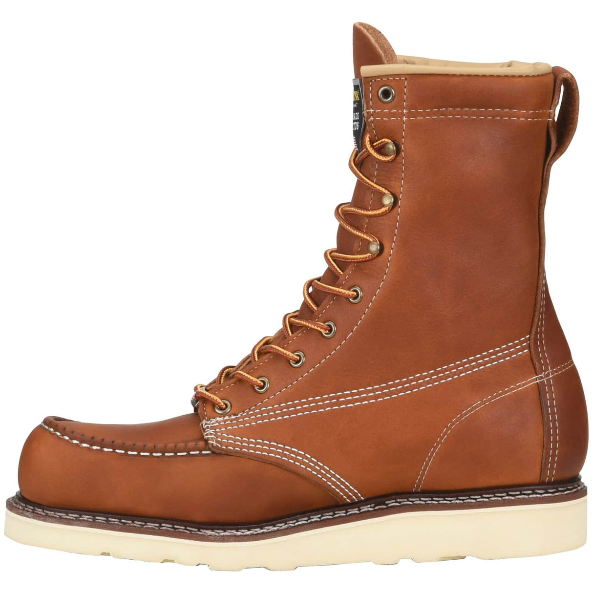 Carolina Amp USA 8-Inch Classic Moc Steel Toe Wedge Sole Work Boot
