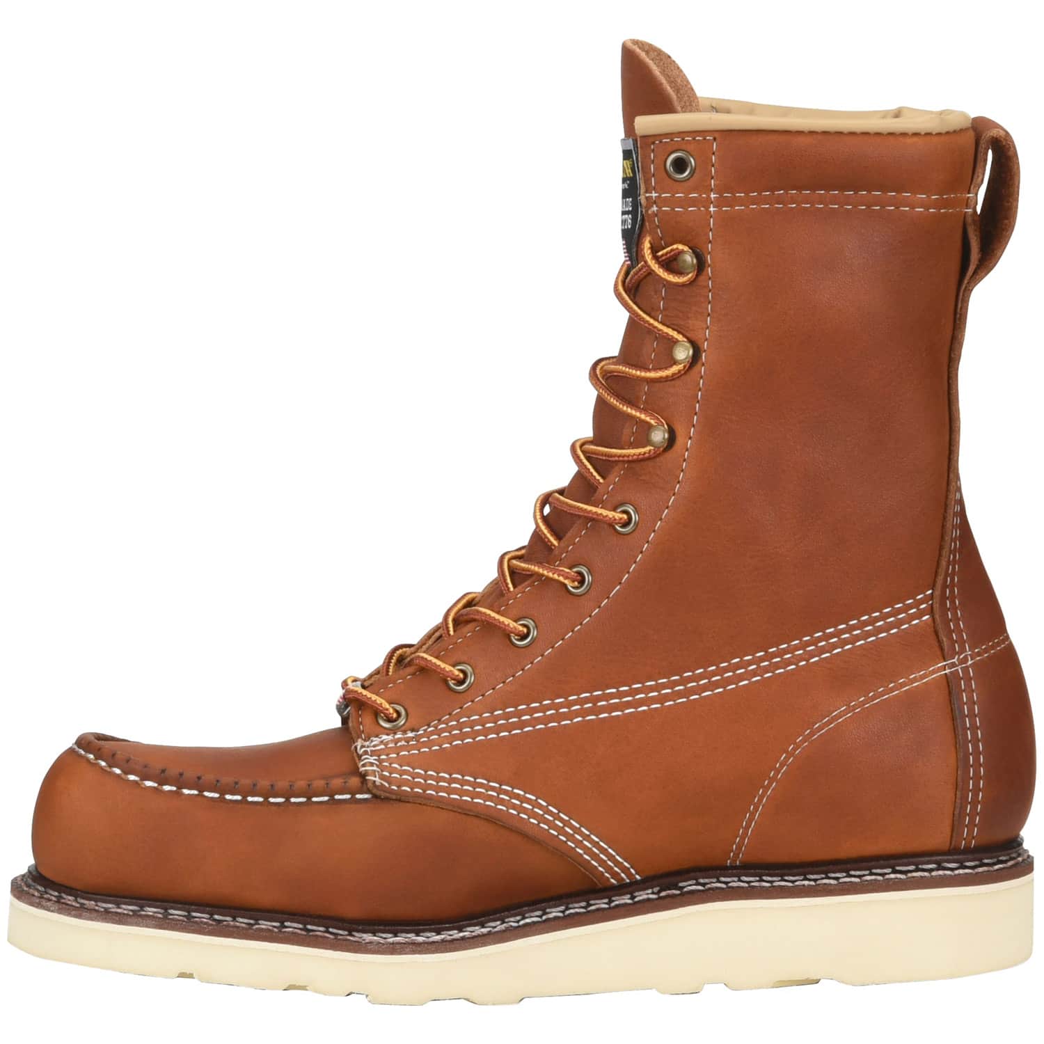 Carolina Amp USA 8-Inch Classic Moc Steel Toe Wedge Sole Work Boot