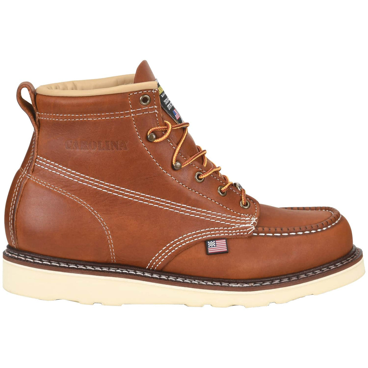 Carolina Amp USA 6-Inch Moc Wedge Steel Toe Work Boot