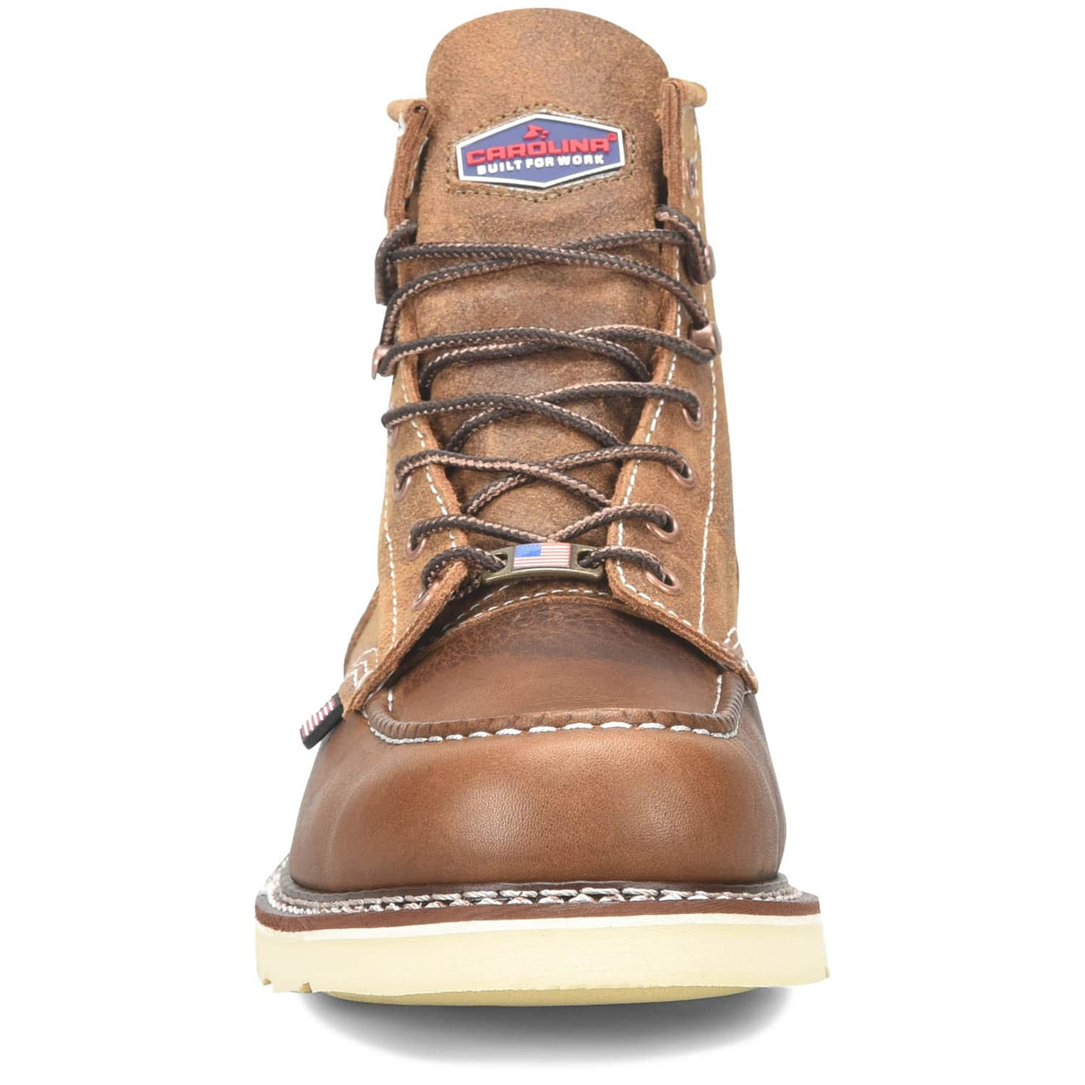 Carolina Amp USA Mid Roughout Moc Steel Toe Union Built Flat Sole Work Boot