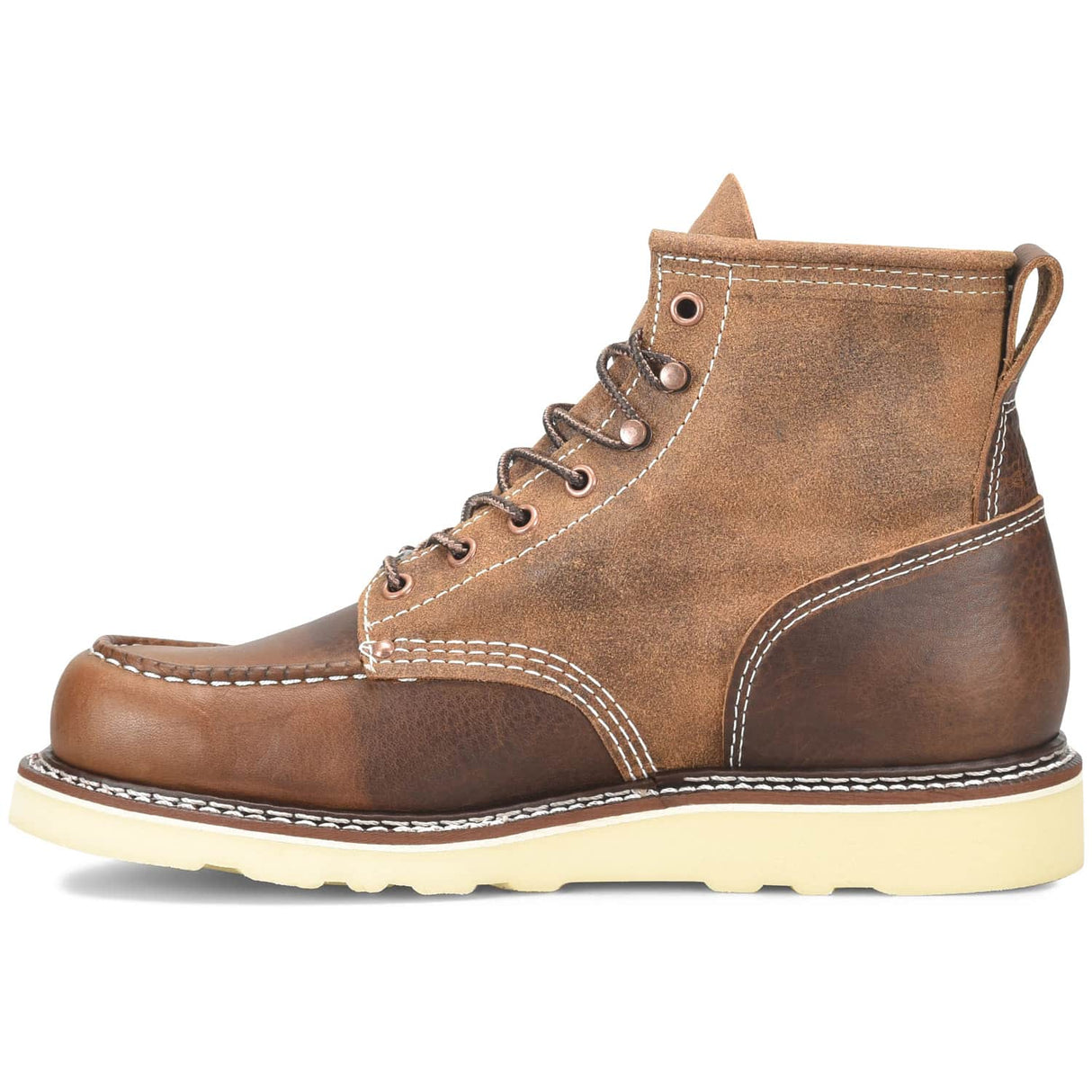Carolina Amp USA Mid Roughout Moc Steel Toe Union Built Flat Sole Work Boot