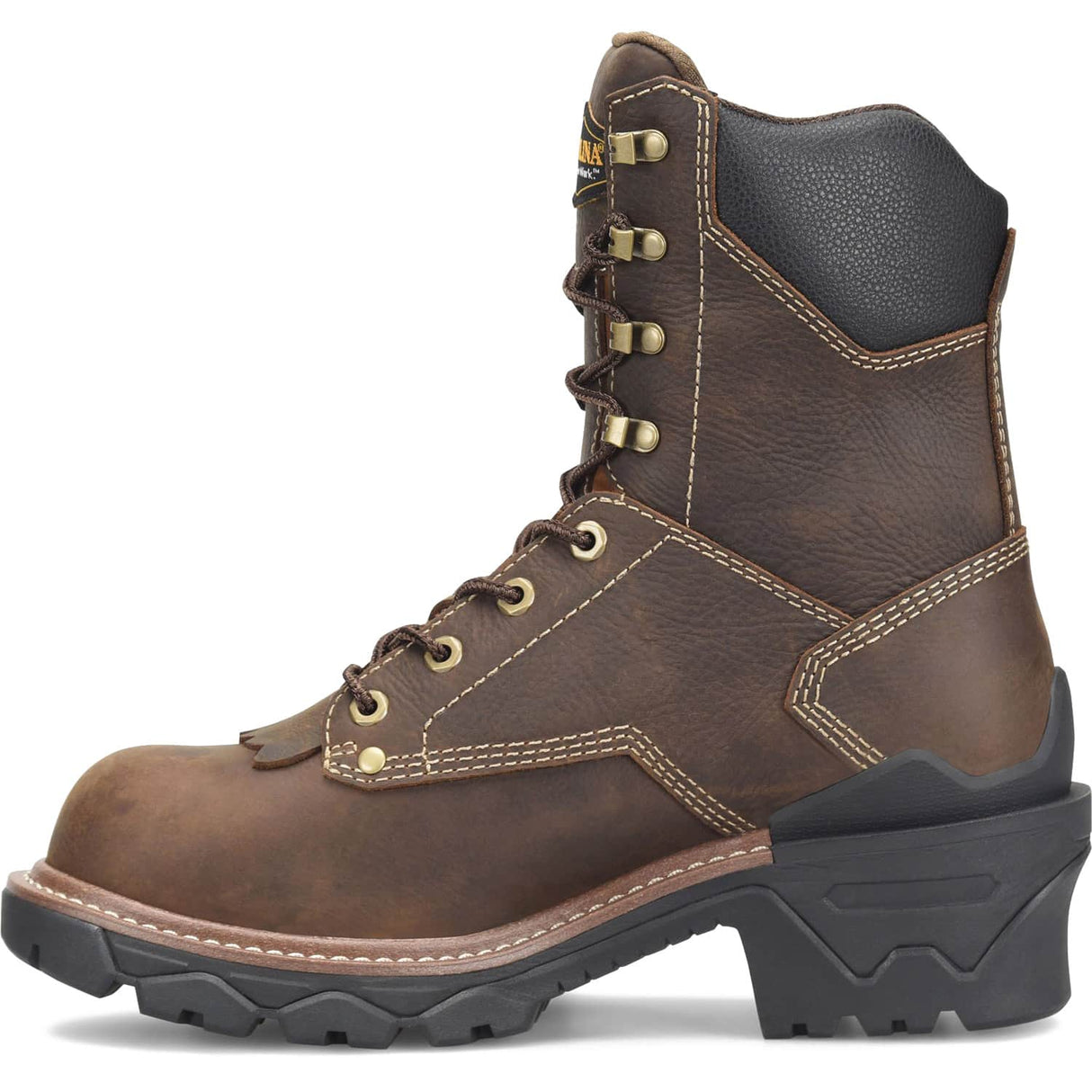 CA7837 Instep Carolina Capacity Mens Cardinal 8 inch Waterproof Composite Safety Toe Logger Work Boot