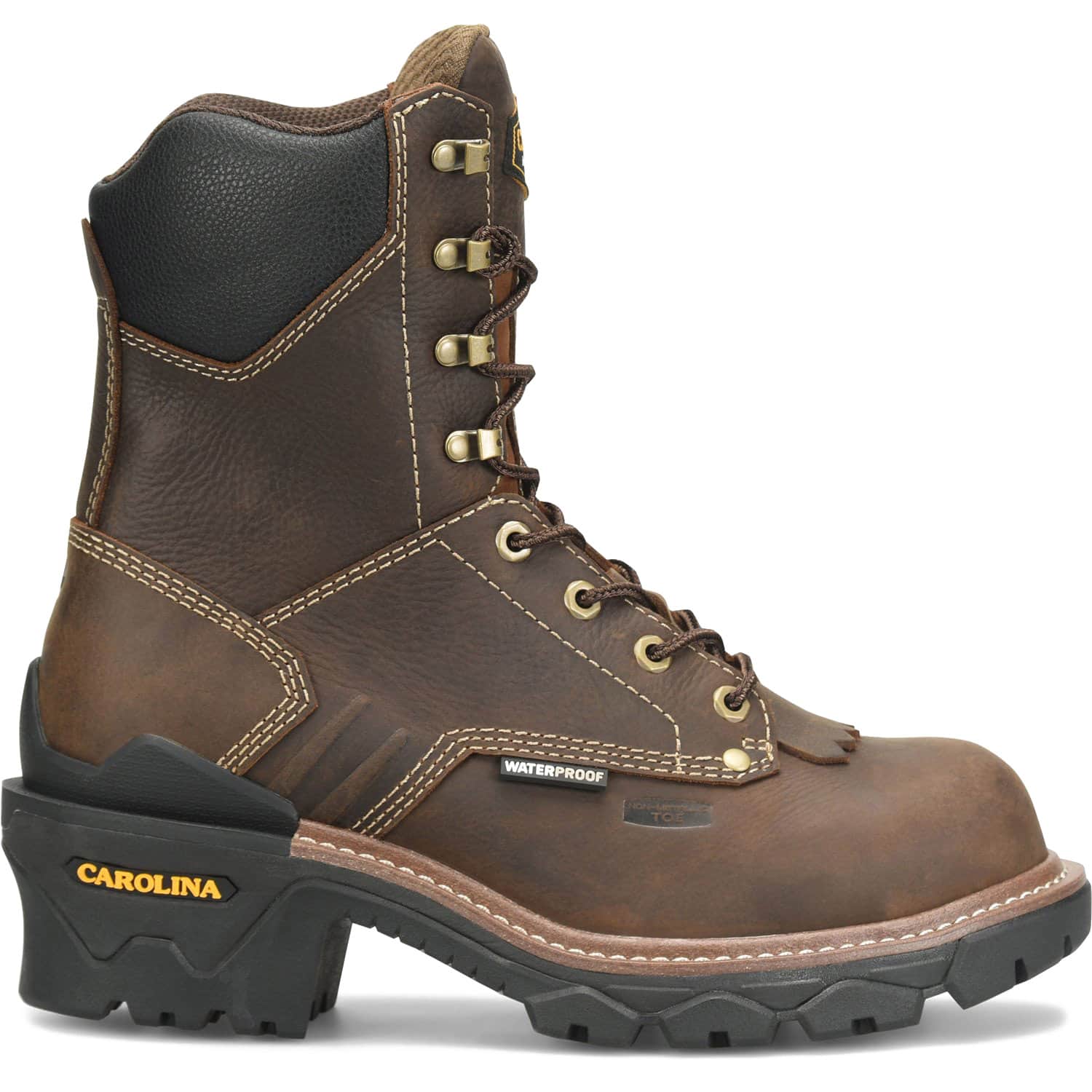 CA7837 Profile Carolina Capacity Mens Cardinal 8 inch Waterproof Composite Safety Toe Logger Work Boot