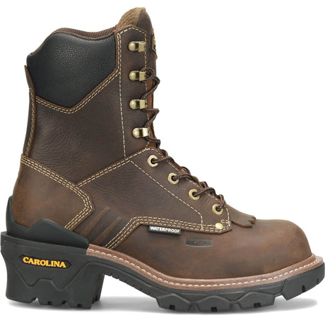 CA7837 Profile Carolina Capacity Mens Cardinal 8 inch Waterproof Composite Safety Toe Logger Work Boot