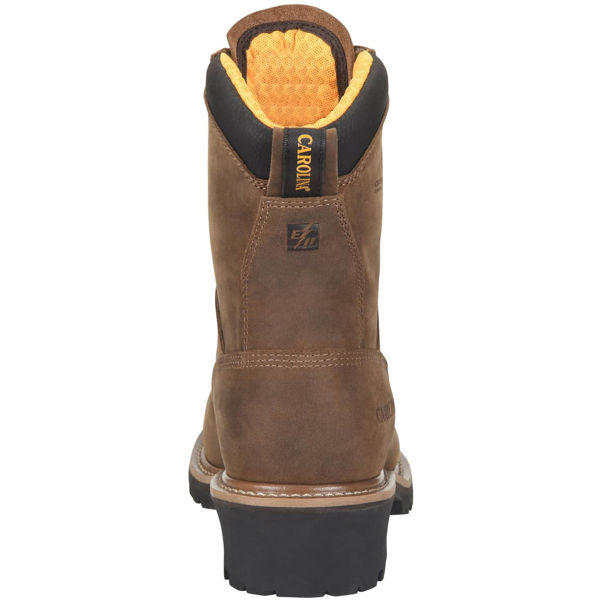 CA9052 Heel Carolina Poplar Mens 8 inch Waterproof Logger Soft Toe Work Boot
