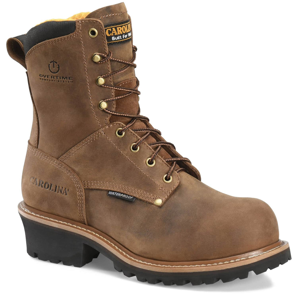 CA9052 45degree Carolina Poplar Mens 8 inch Waterproof Logger Soft Toe Work Boot