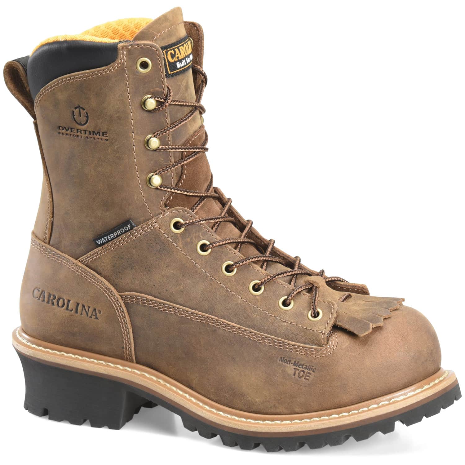 CA9828 45degree Carolina Driller Mens 8 inch Lace to Toe Waterproof Composite Toe Logger Work Boot