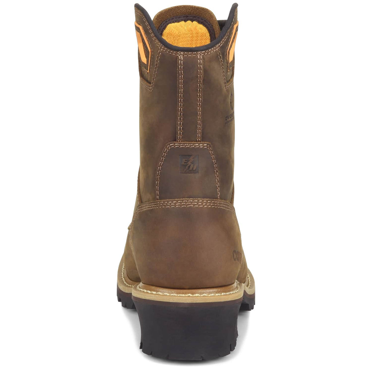 CA9855 Heel Carolina Coppice Mens 8 inch Waterproof Composite Safety Toe Square Toe Logger Work Boot