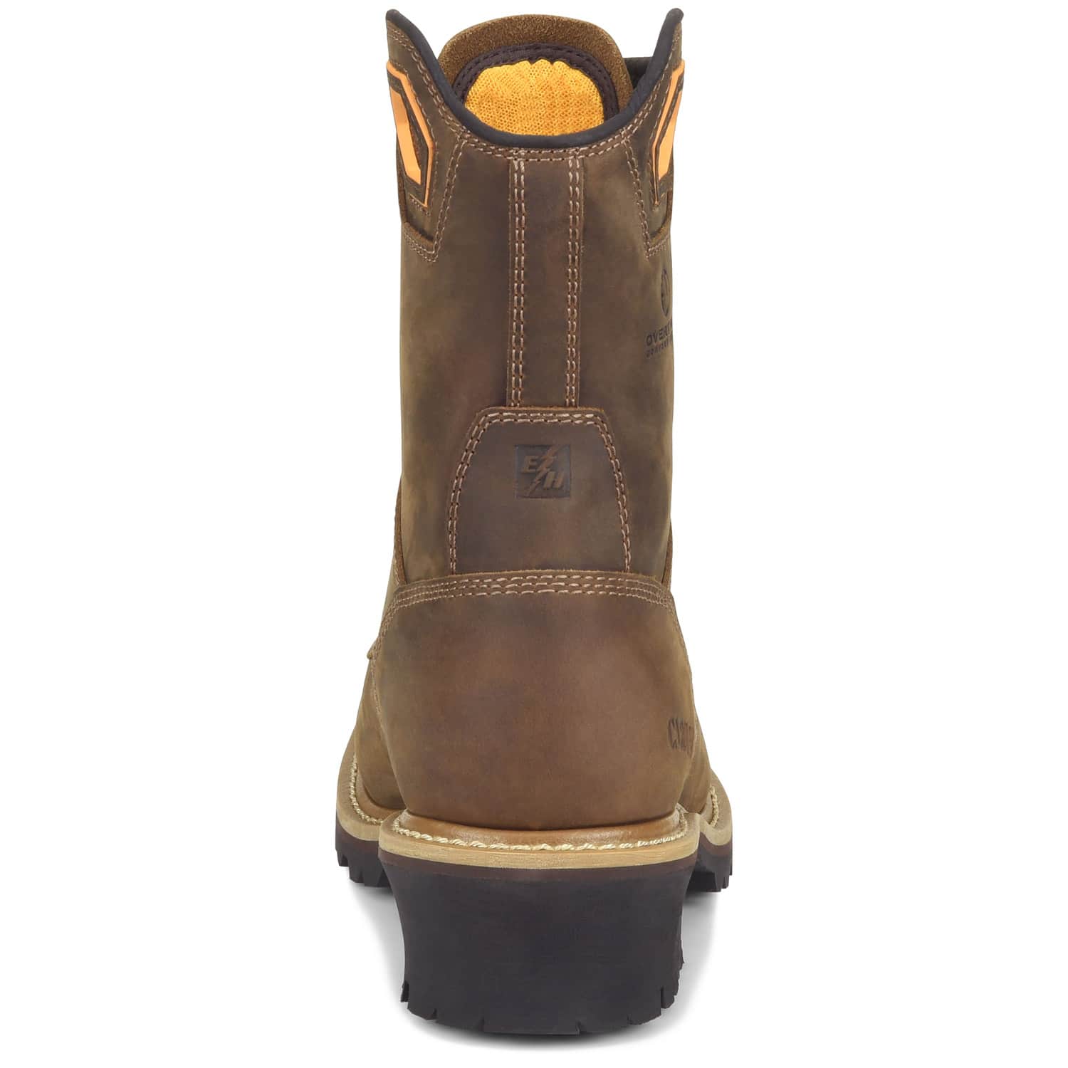 CA9855 Heel Carolina Coppice Mens 8 inch Waterproof Composite Safety Toe Square Toe Logger Work Boot