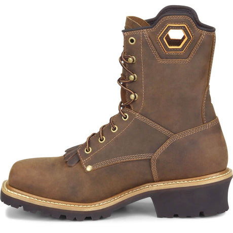 CA9855 Instep Carolina Coppice Mens 8 inch Waterproof Composite Safety Toe Square Toe Logger Work Boot