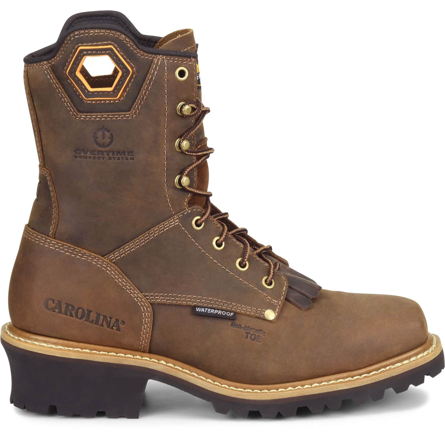 CA9855 Profile Carolina Coppice Mens 8 inch Waterproof Composite Safety Toe Square Toe Logger Work Boot