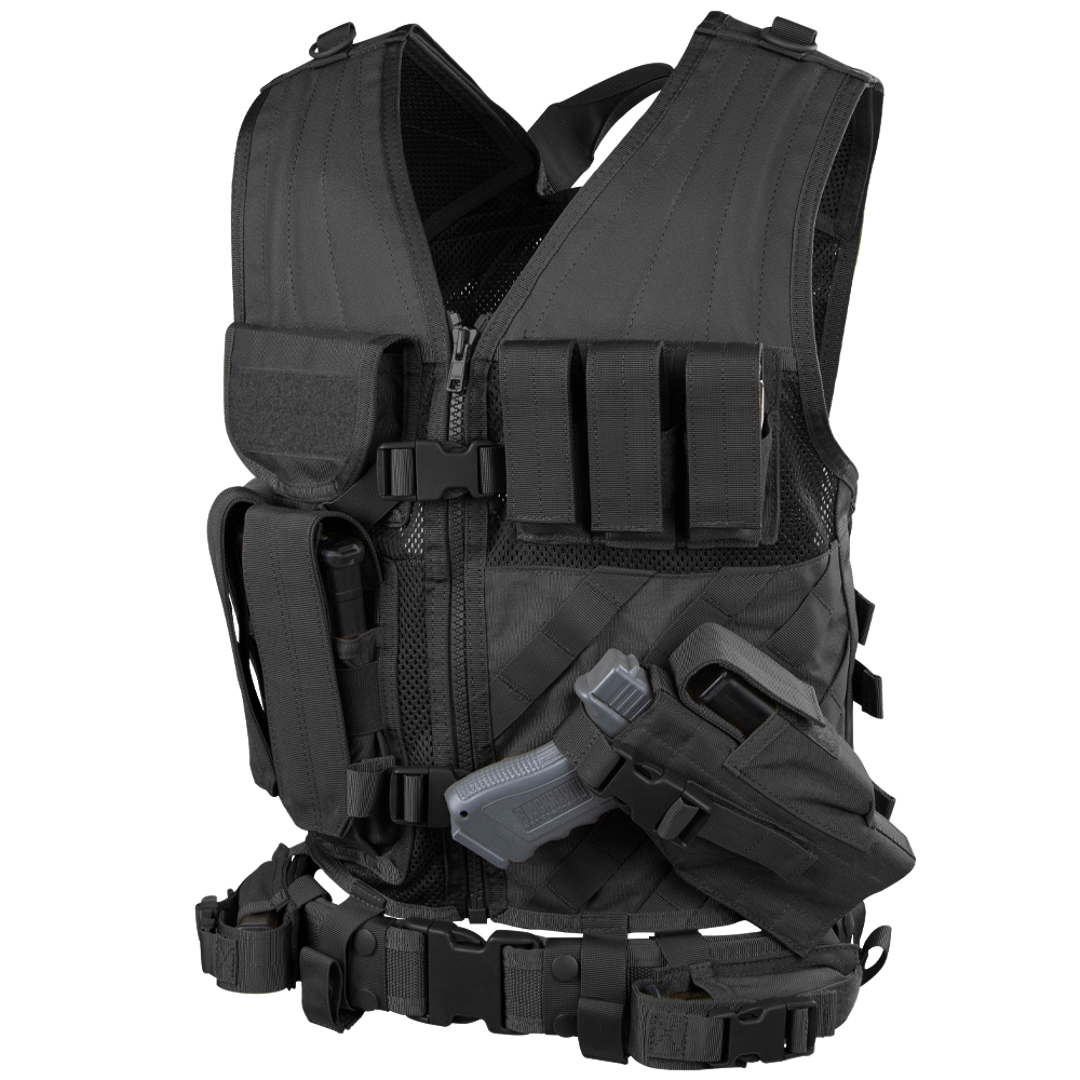 Cross Draw Vest - Black