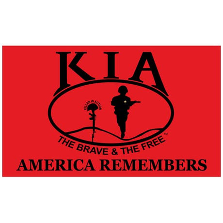 KIA Killed in Action America Remembers Flag
