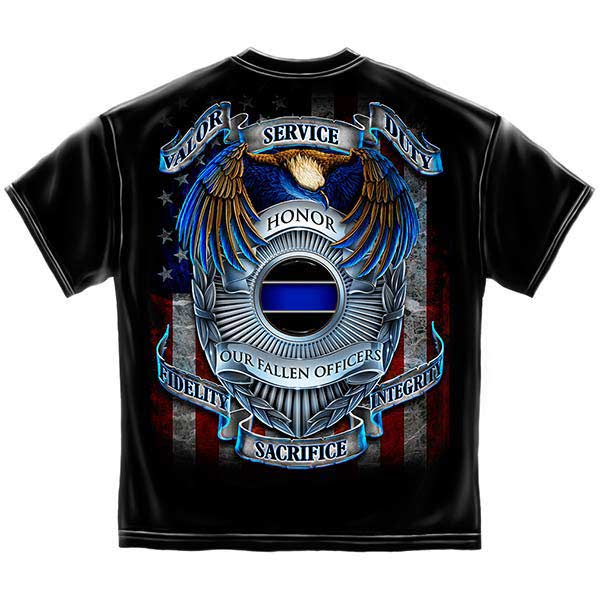 Honor Our Fallen Heros Law Enforcement T-Shirt - Black