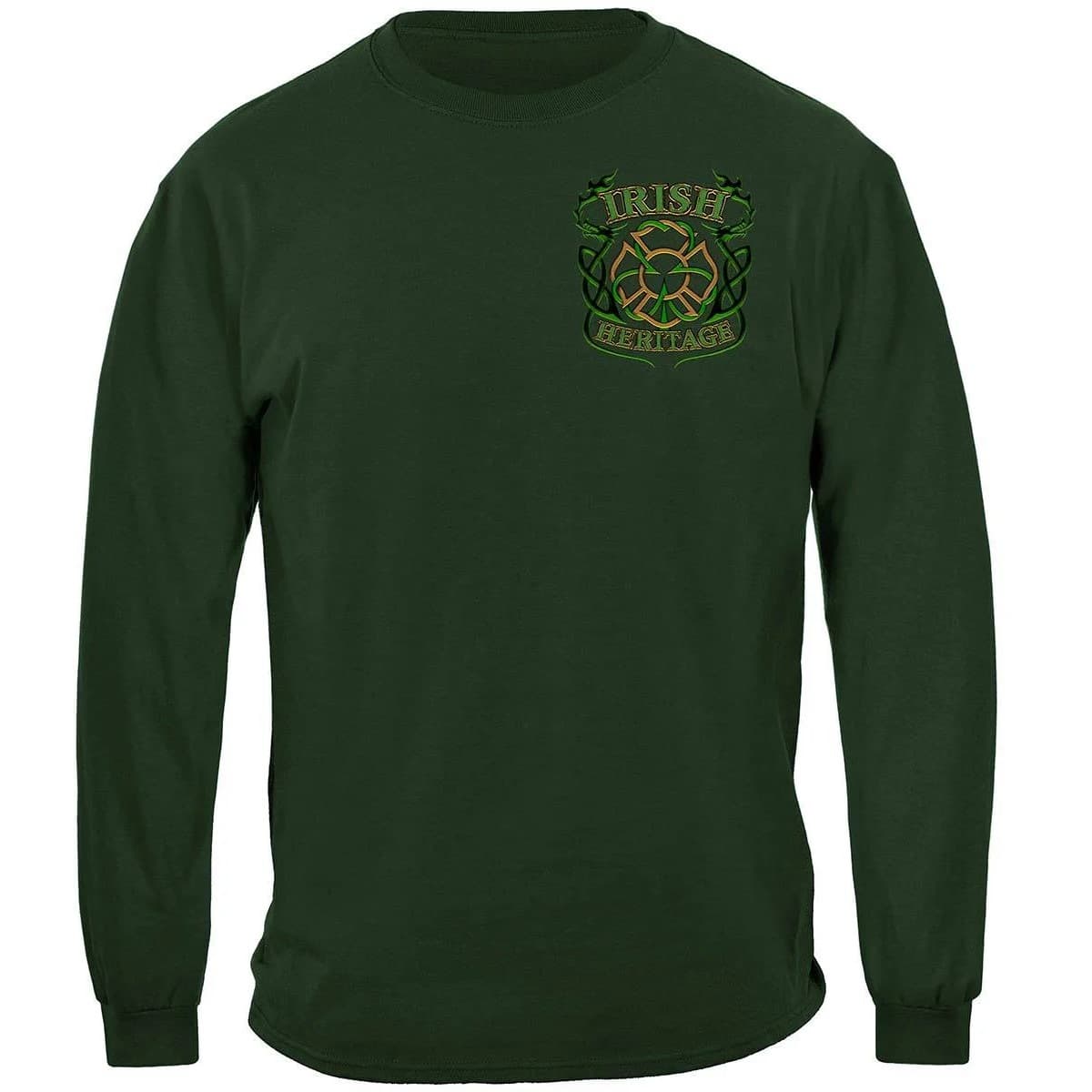 Irish Firefighter Long Sleeve T-Shirt - Forest Green