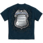 Policeman's Chrome Badge and Policeman's Prayer Blue T-Shirt
